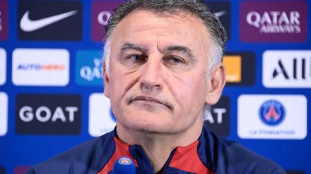 Christophe Galtier  entraineur PSG  - FOOTBALL : Conference de presse Paris Saint Germain - Saint Germain en Laye - 14/04/2023 FedericoPestellini/Panoramic PUBLICATIONxNOTxINxFRAxITAxBEL