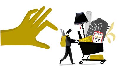 Der Griff in die Brieftasche – bei Online-Einläufen allgegenwärtig.