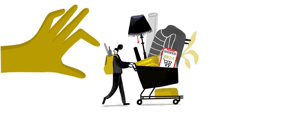 Der Griff in die Brieftasche – bei Online-Einläufen allgegenwärtig.