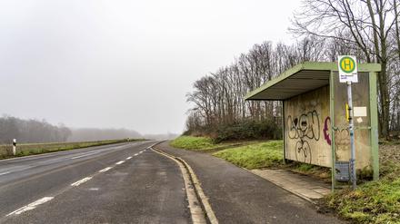 Bushaltestelle bei Unterwestrich in Nordrhein-Westfalen