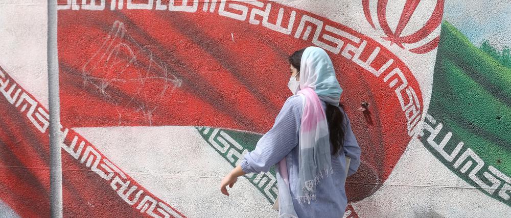 Eine iranische Frau in Tehran. 