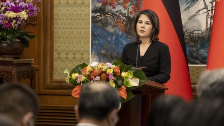 Annalena Baerbock bei ihrem Besuch in China.