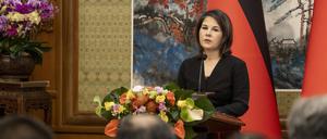 Annalena Baerbock bei ihrem Besuch in China.