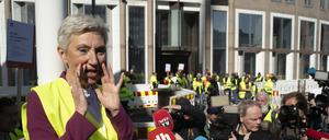LO-Gewerkschaftschefin Peggy Hessen Følsvik am Montag in Oslo. 