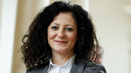 Cansel Kiziltepe, SPD Stellvertretende Landesvorsitzende, Deutschland, Berlin, Pressekonferenz: Koalitionsverhandlungen am 31. MÃ¤rz, Dach-Verhandlungsgruppe von CDU und SPD *** Cansel Kiziltepe, SPD deputy state chairwoman, Germany, Berlin, press conference coalition negotiations on March 31, roof negotiating group of CDU and SPD