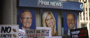 Protest vor der Zentrale von Fox News im März 2019.