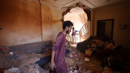 Eine zerstörtes Haus in der sudanesischen Hauptstadt Khartum