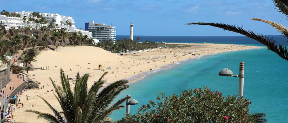 Playa Morro Jable auf Fuerteventura.