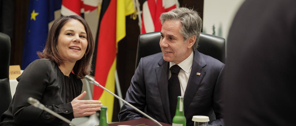 Bundesaußenministerin Annalena Baerbock und ihr US-Amtskollege Antony Blinken.