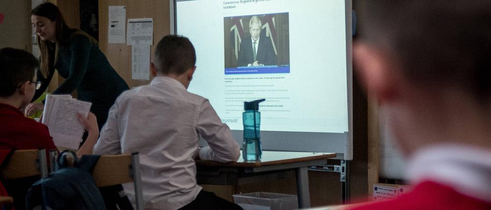 Kinder in einer britischen Grundschule.
