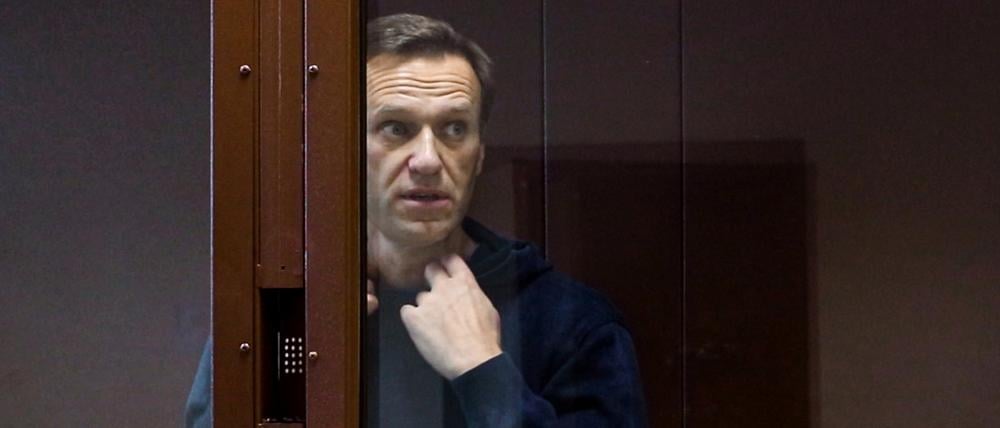 Alexej Nawalny, russischer Kremlgegner, erscheint zu einer Anhörung.