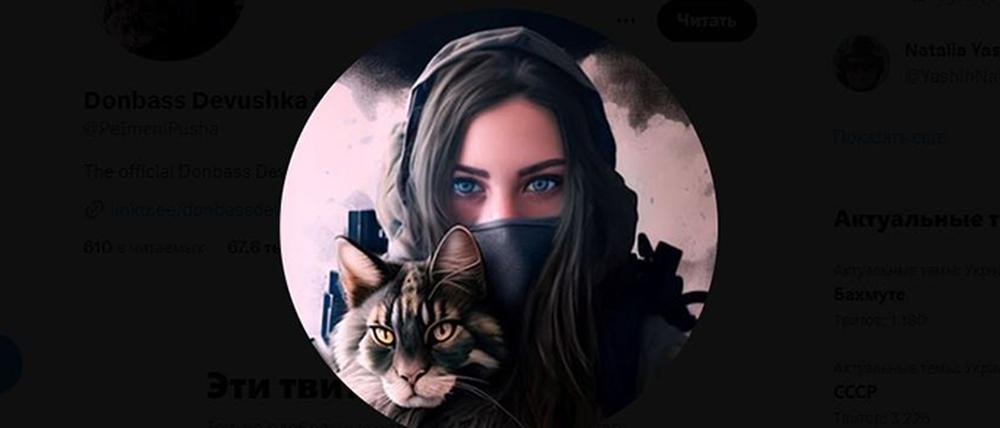 Das Poriflbild von „Donbass Devushka“ auf Twitter