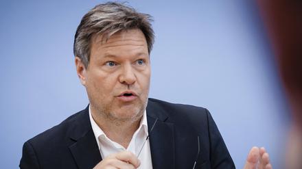 Robert Habeck stellt den Heizungs-Gesetzentwurf vor.