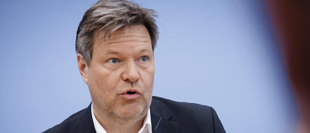 Robert Habeck stellt den Heizungs-Gesetzentwurf vor.