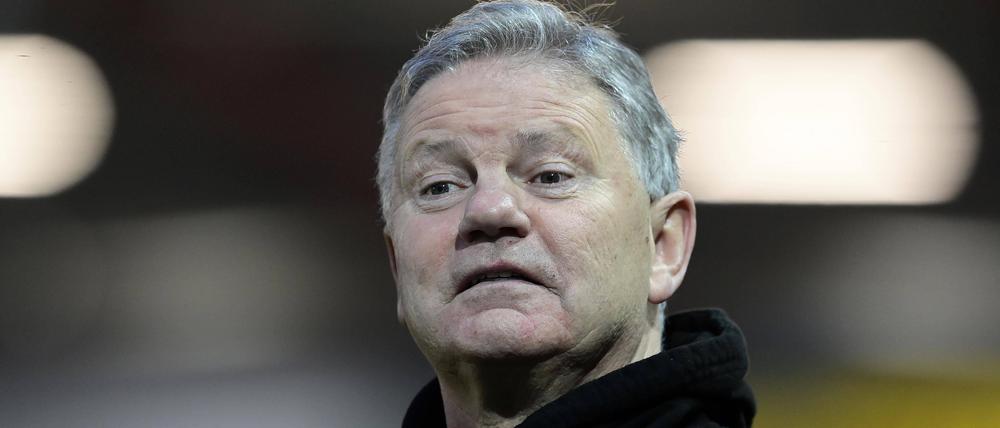 John Yems, Manager von Crawley Town während des Sky Bet League 2 Spiels zwischen Exeter City und Crawley Town im St James Park, Exeter am 15. März 2022.