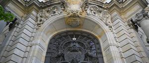 Der Eingang des Kriminalgerichts Moabit.