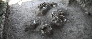 In einer Ruinenstätte der Maya sind die Überreste von mindestens 25 geopferten Menschen entdeckt worden.