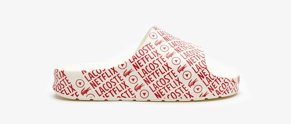 Die Netflix-Lacoste-Schlappe kostet „nur“ 60 Euro.