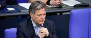 Habeck am Donnerstag im Bundestag.