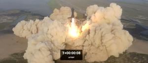 Das „Starship“ ist nach dem Start explodiert.