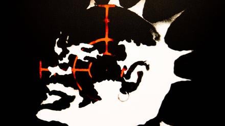 „Lenin in Sight“ in einer Ausstellung über den Street-Art-Künstler Banksy, 2004 in Mülheim.