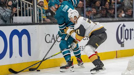 Vor dem Debüt im Nationalteam. Nico Sturm (links) von den San Jose Sharks.