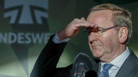 Boris Pistorius, Verteidigungsminister von Deutschland, im bayerischen Veitshöchheim bei der 10. Panzerdivision der Bundeswehr.