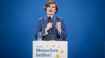 Sozialsenatorin Katja Kipping lobte die Tagesspiegel-Spendenaktion „Menschen helfen!“.