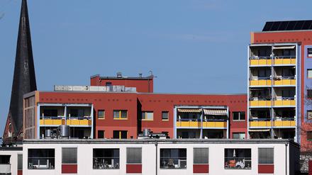 Wohnhäuser in der Neustädter Havelbucht in Potsdam.