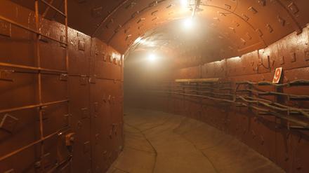 Ein alter Bunker aus Zeiten des Kalten Kriegs in Moskau, der heute Teil eines Museums ist.