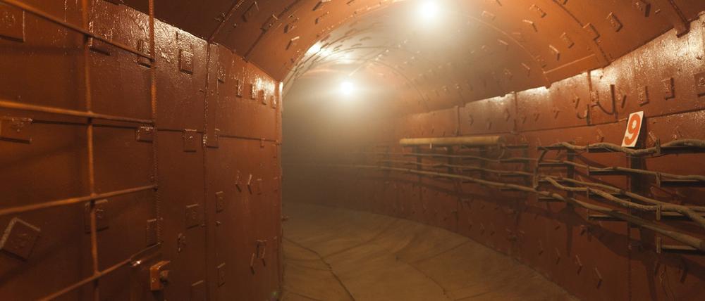 Ein alter Bunker aus Zeiten des Kalten Kriegs in Moskau, der heute Teil eines Museums ist.