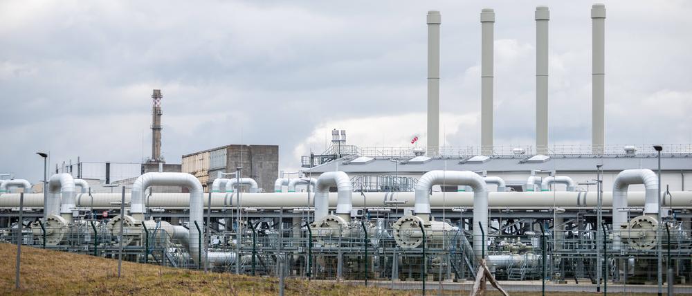 Blick auf die Anlandestation Nord Stream 2.