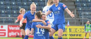 Sophie Weidauer traf beim 3:1-Erfolg über Meppen. Für die kommenden Spiele ist sie positiv gestimmt.