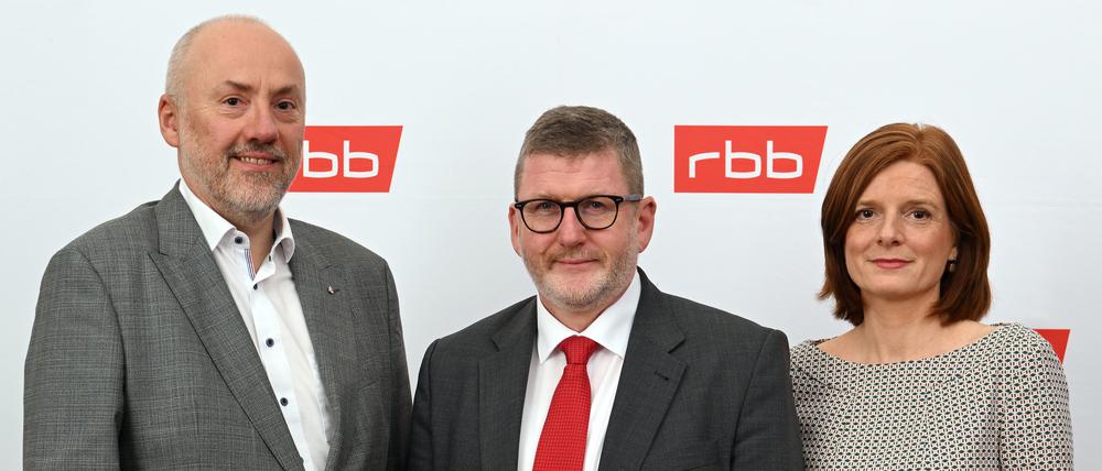Aufbruch: Das RBB-Rundfunkrat hat mit Oliver Bürgel (links) ebenso einen neuen Vorsitzenden wie der Verwaltungsrat mit Benjamin Ehlers. Und Katrin Vernau will Senderchefin bleiben.