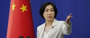  Mao Ning, Sprecherin des Außenministeriums von China, spricht während eines täglichen Briefings im Büro des Außenministeriums. 