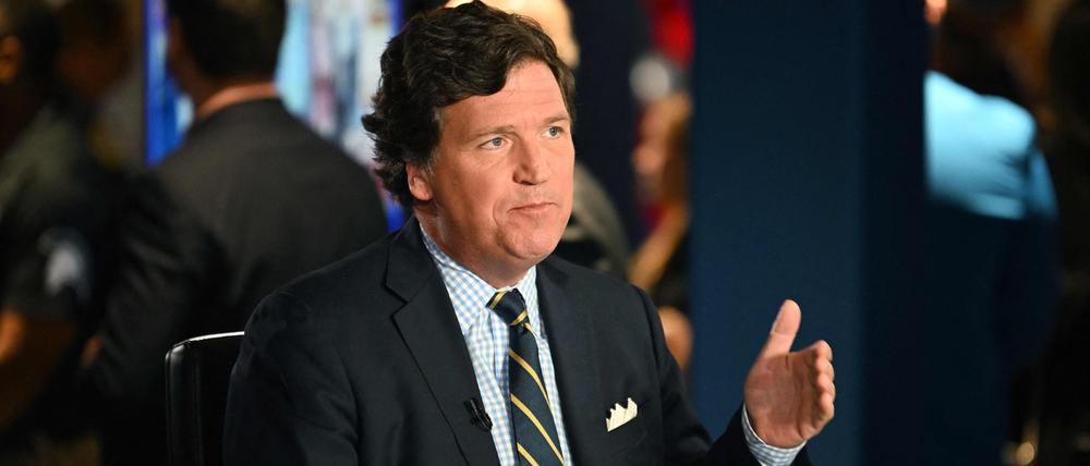 US-Moderator Tucker Carlson auf einem Archivbild von 2022.
