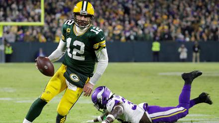 Aaron Rodgers am 1. Januar beim Spiel der Packers gegen die Minnesota Vikings.