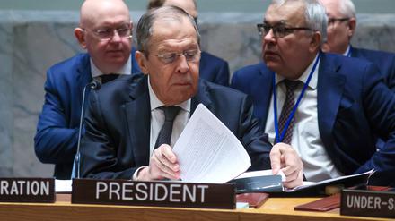 Russland ist im April turnusmäßig Vorsitzender des UN-Sicherheitsrats. 