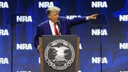 Donald J. Trump spricht beim NRA-ILA Leadership Forum in Indianapolis (Archivbild).