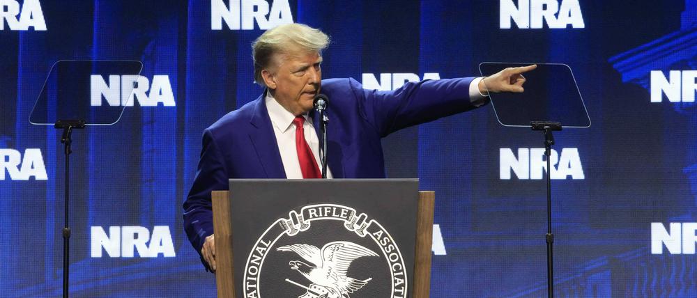 Donald J. Trump spricht beim NRA-ILA Leadership Forum in Indianapolis (Archivbild).