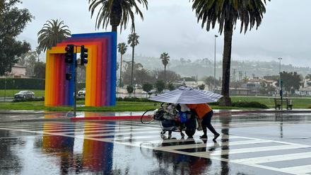 Los Angeles erwartet Unwetter mit heftigem Starkregen.