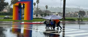 Los Angeles erwartet Unwetter mit heftigem Starkregen.