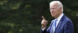 U.S. President Joe Biden auf dem South Lawn des Weißen Hauses.