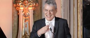 Der brasilianische Musiker, Schriftsteller und Dramaturg Chico Buarque spricht während der Zeremonie, auf der ihm der Camões-Preis, die höchste literarische Auszeichnung der portugiesischsprachigen Welt, verliehen wurde.