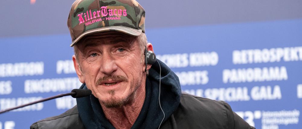 Regisseur Sean Penn während der Pressekonferenz zum Film Superpower anlässlich der 73. Internationalen Filmfestspiele Berlin.