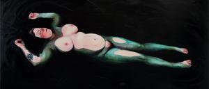 Ophelia reloaded: liegender Akt, gemalt von der amerikanischen Künstlerin Lydia Pettit.