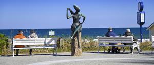Strandpromenade an der Ostsee in Timmendorfer Strand, Schleswig-Holstein, Deutschland, Europa.