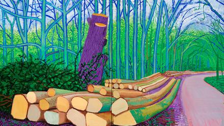 Felled Trees on Woldgate von David Hockney.