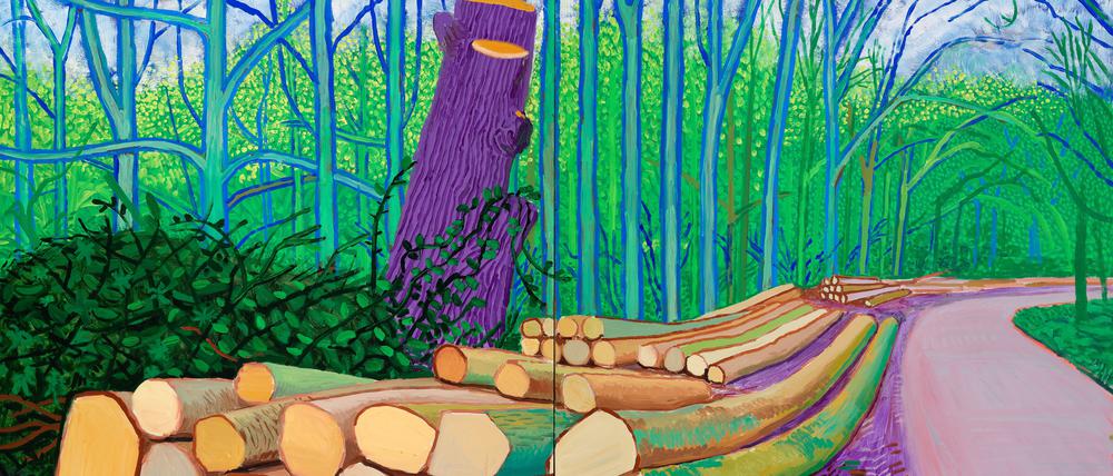 Felled Trees on Woldgate von David Hockney.