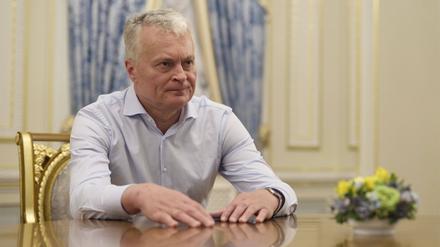 Litauens Präsident Gitanas Nausėda bei einem Staatsbesuch in der Ukraine im Juli 2022.